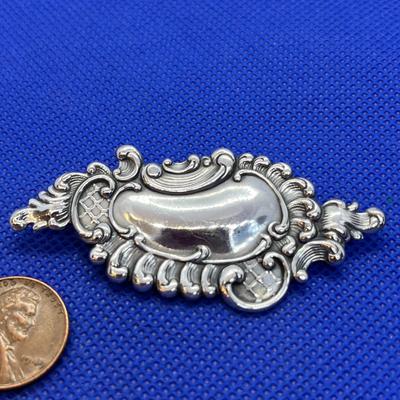 ART NOUVEAU STYLE PIN SILVER PLATE? 