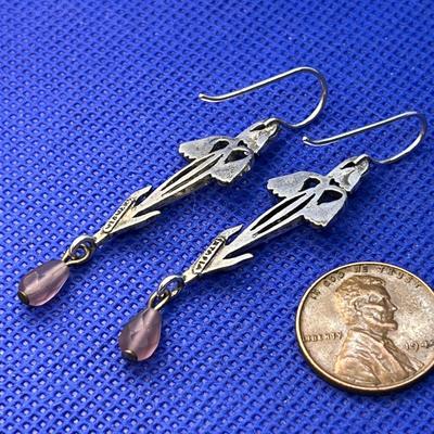 ART NOUVEAU STYLE SILVER EARRINGS â€œEXTAPIAâ€