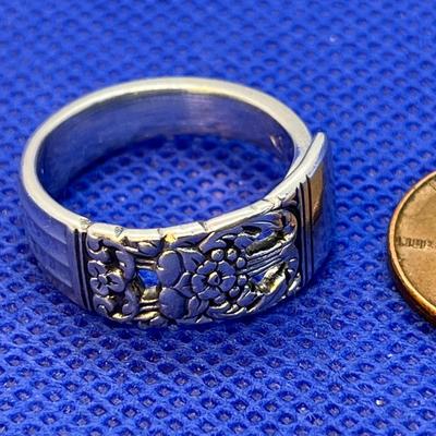SPOON HANDLE SILVER RING ADJUSTABLE 