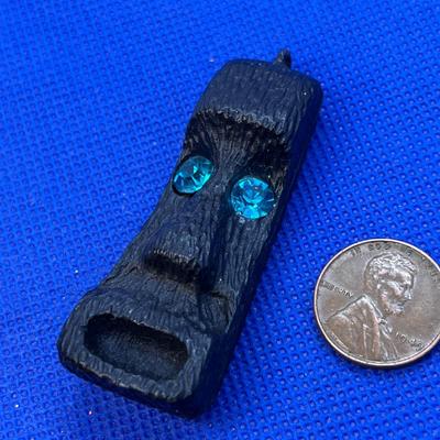 TIKI EASTER ISLAND LAVA ROCK PENDANT