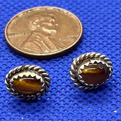 TINY HAND CRAFTED â€œST SILâ€ PIERCED EARRINGS