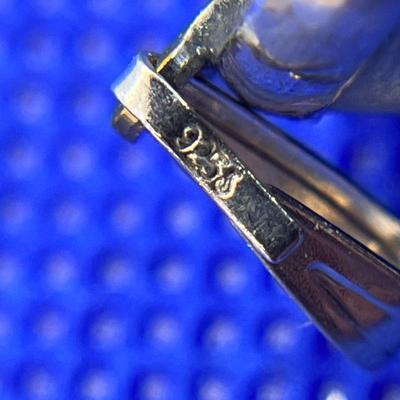 SMART GREY LUSTRE CABOCHON .925 PENDANT