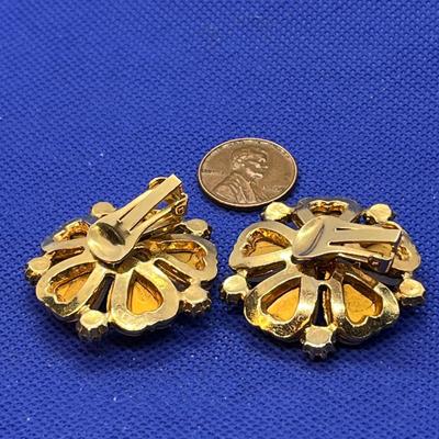 FABULOUS VINTAGE OPALESCENT HEARTS EARRINGS