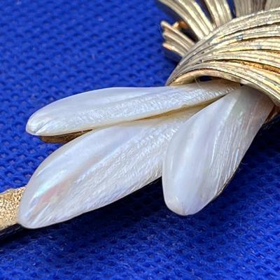VINTAGE BURST PIN w/ REAL SEASHELL
