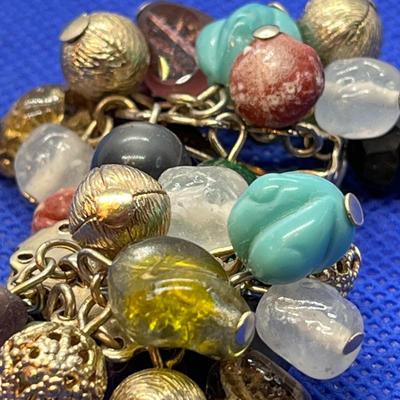 MULTICOLOR BEADS CLUSTER STYLE EARRINGS