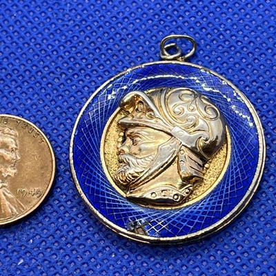 CLOISONNE ENAMEL ROMAN SOLDIER PENDANT