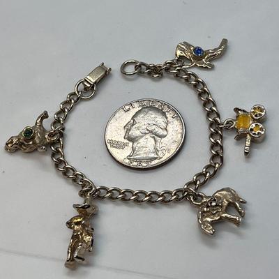 FUN VINTAGE WESTERN COWBOY KIDS CHARM BRACELET