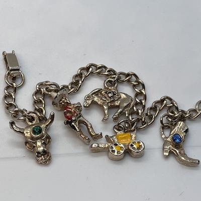 FUN VINTAGE WESTERN COWBOY KIDS CHARM BRACELET