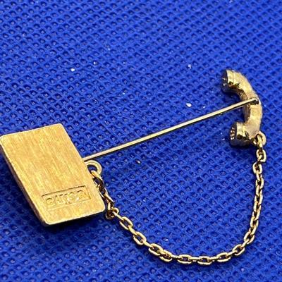 VINTAGE TELEPHONE STICK PIN BY AVON