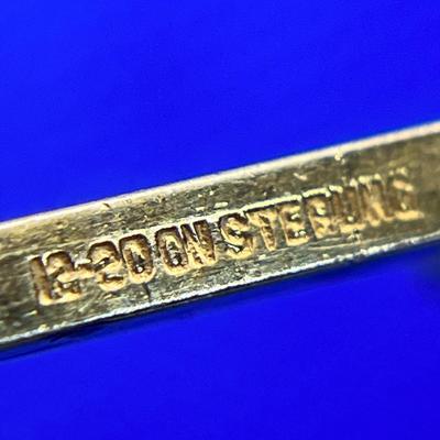 1-1/4â€ CROSS GOLD ON STERLING PENDANT