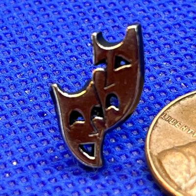 COMEDY TRAGEDY LAPEL PIN BY SWANK