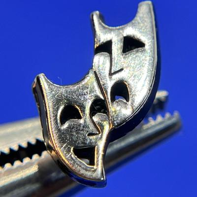 COMEDY TRAGEDY LAPEL PIN BY SWANK