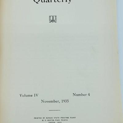 1935 Kansas Historical Quarterly Bundle