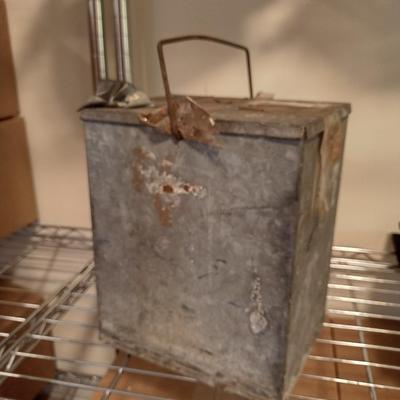 Galvanized Metal Porch Box with Handle