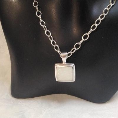 Vintage Paul Brackna Opal 925 18" Necklace
