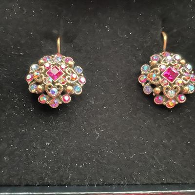 JOAN RIVER COLLECTION EARRINGS AND MATCHING BROOCH