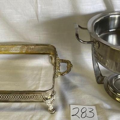 Silver Tone Serving Holders