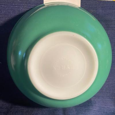 Vintage Pyrex Primary Green Bowl