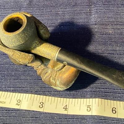 Vintage Ol Shoe Pipe Holder & Pipe