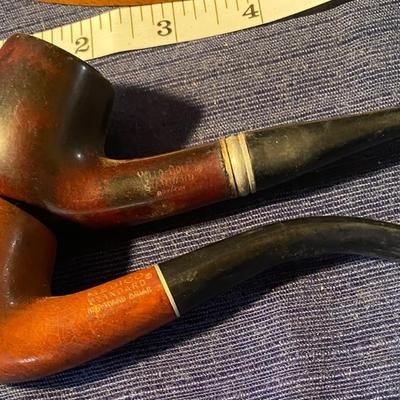 Vintage 1960s Wood Pipe Holder & Pipes