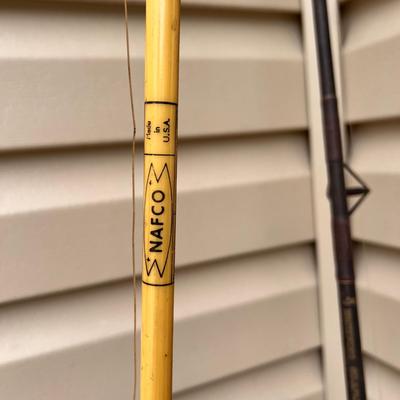 Lot 3 Fishing Rods and Boots -  Vintage Wright & McGill Fly Rod, Browning Silaflex, Nafco