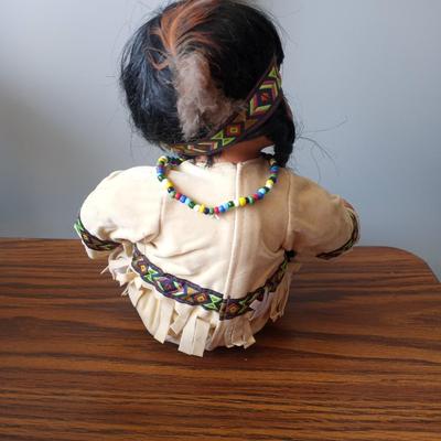 INDIAN DOLL AND CLAY MOCCASINS