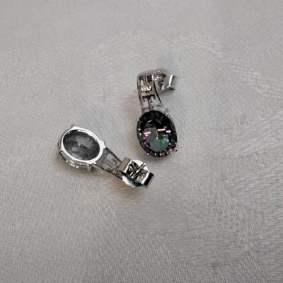 Vintage Mystic Topaz 925 Earrings