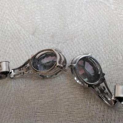 Vintage Mystic Topaz 925 Earrings