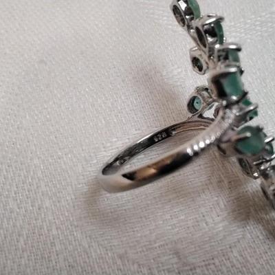 Special Order Emerald Cocktail 925 Ring Size 8