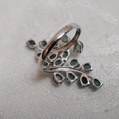 Special Order Emerald Cocktail 925 Ring Size 8