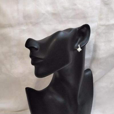 Rare 1950s IPS Opal Earrings Rhodium Over 925