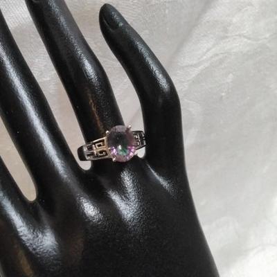 Mystic Topaz 925 Ring Size 8