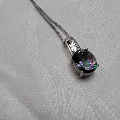 Mystic Topaz 925 18" Necklace