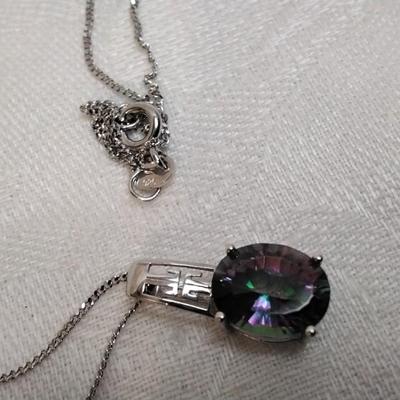 Mystic Topaz 925 18" Necklace
