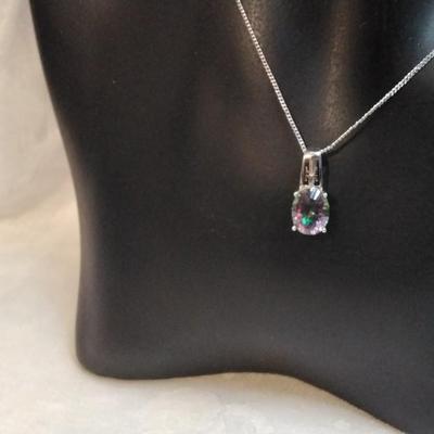 Mystic Topaz 925 18" Necklace