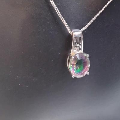 Mystic Topaz 925 18" Necklace