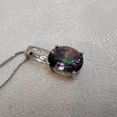 Mystic Topaz 925 18" Necklace