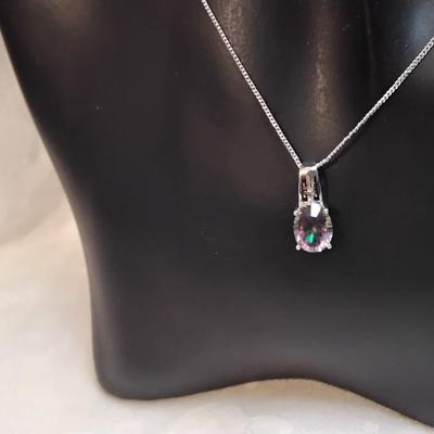 Mystic Topaz 925 18" Necklace