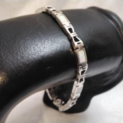 Vintage Paul Brackna Opal 925 7.5" Bracelet