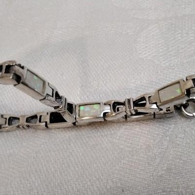 Vintage Paul Brackna Opal 925 7.5" Bracelet