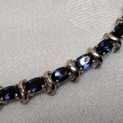 Vintage ADI Sapphire 925 7" Bracelet