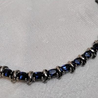 Vintage ADI Sapphire 925 7" Bracelet