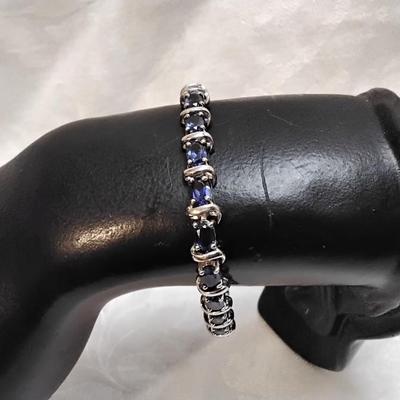 Vintage ADI Sapphire 925 7" Bracelet