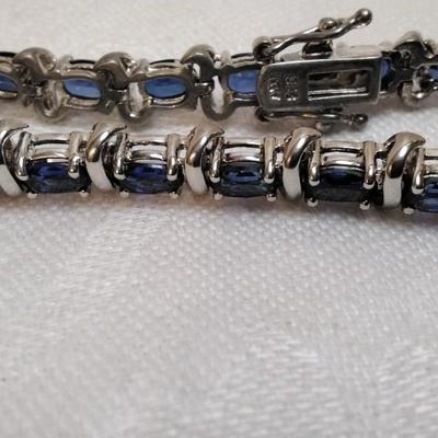 Vintage ADI Sapphire 925 7" Bracelet