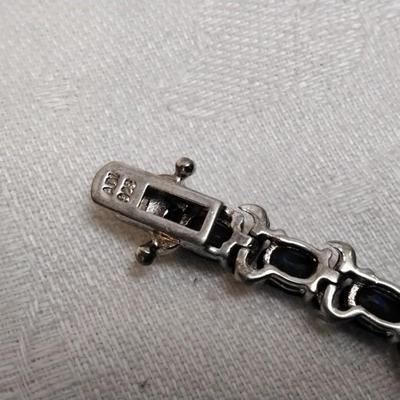 Vintage ADI Sapphire 925 7" Bracelet