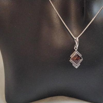 Vintage Baltic Amber 925 16" Necklace
