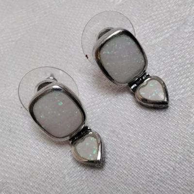 Vintage Paul Brackna Opal 925 Earrings