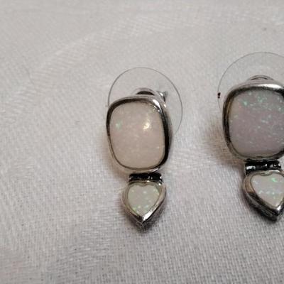 Vintage Paul Brackna Opal 925 Earrings