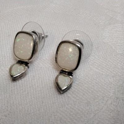 Vintage Paul Brackna Opal 925 Earrings