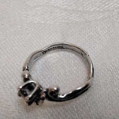 Citrine Scrollwork 925 Ring Size 5.5